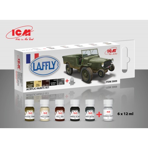 ICM Laffly V15T and other French AFV (6*12ml) Acrylic Paints